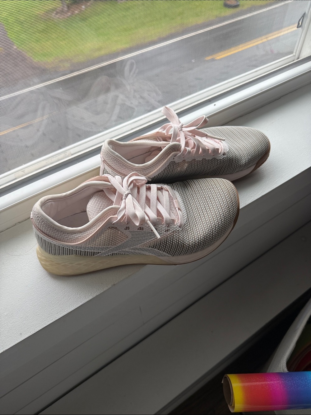 Reebok Women's Knit Nano Training Shoes in Light Pink size 8.5